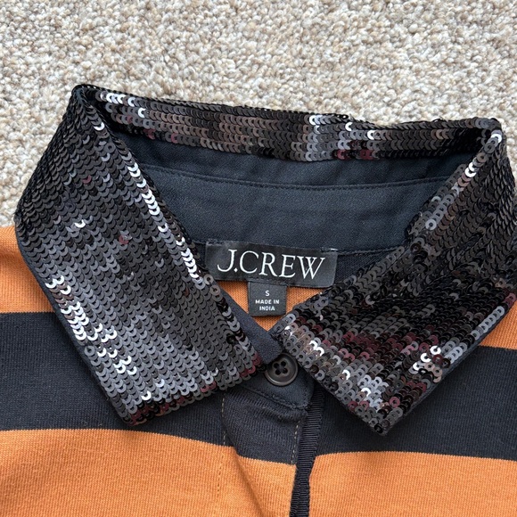 J. Crew Black and Tan Striped Rugby Top - Picture 3 of 11